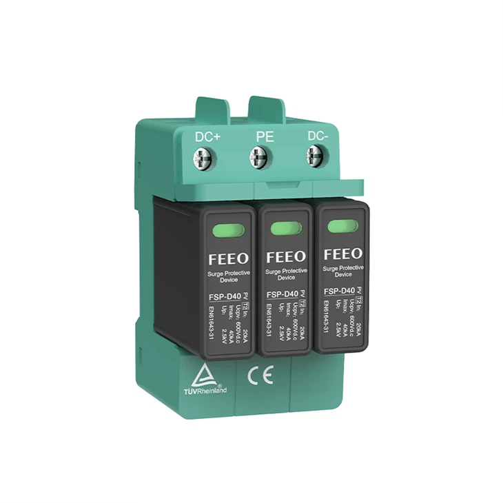 DC SPD 3P 1500VDC 20kA Pelindung Sistem Fotovoltaik Solar PV