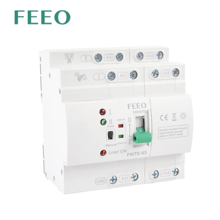 FEEO 63 Amp 4P 63A 3 Phase ATS Controller Integrated Circuit Changeover Switch Dual Automatic Selector Transfer Switch PC Type high quality